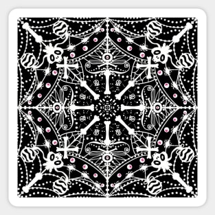 Halloween spooky white pattern Sticker